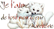 je t'aime de tout mon coeur ma cherie